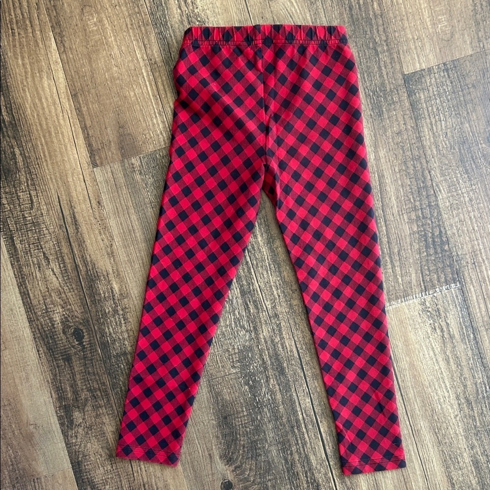 Polo by Ralph Lauren Kids Red and Black Plaid Leggings - Picture 4 of 4